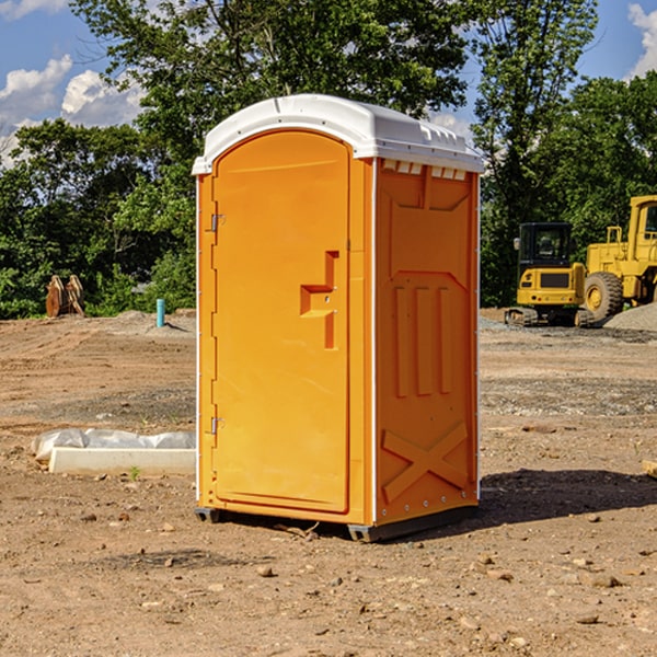 how often are the porta potties cleaned and serviced during a rental period in Pecan Acres